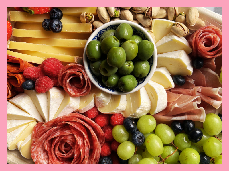 Branded grazing display for an event